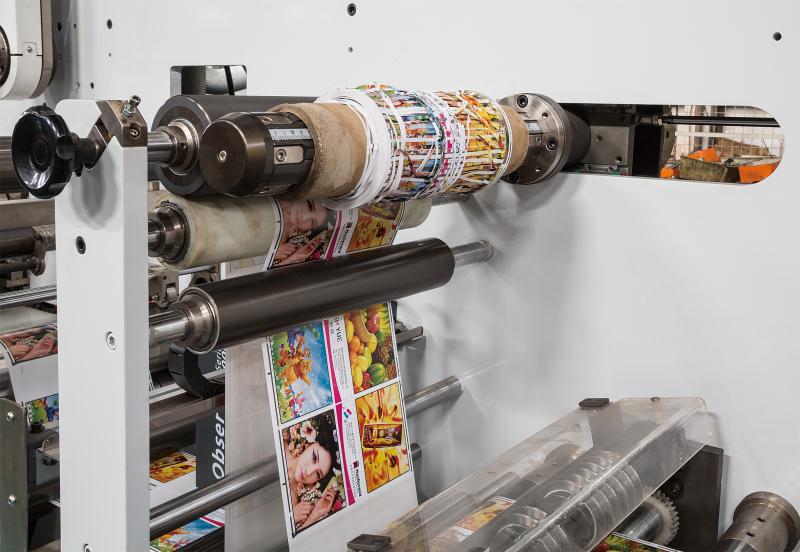 Máquina de impresión flexográfica de etiquetas sin tachuelas